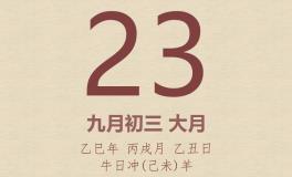 今日老黄历(2025年10月23日)：黄历宜忌、财神方位、特吉生肖、打麻将财位